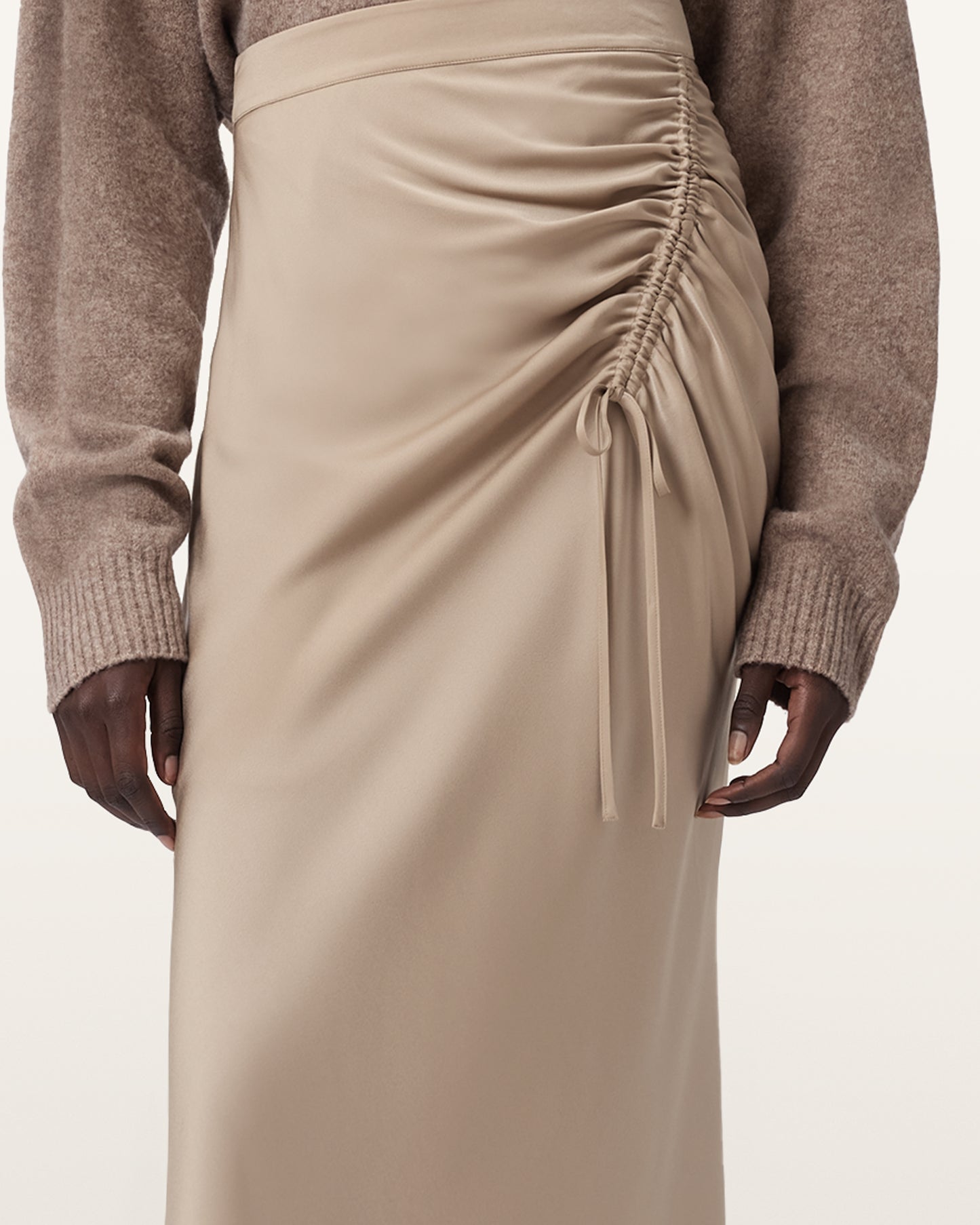 TAUPE GREY Color Alexia Skirt from AllSaints