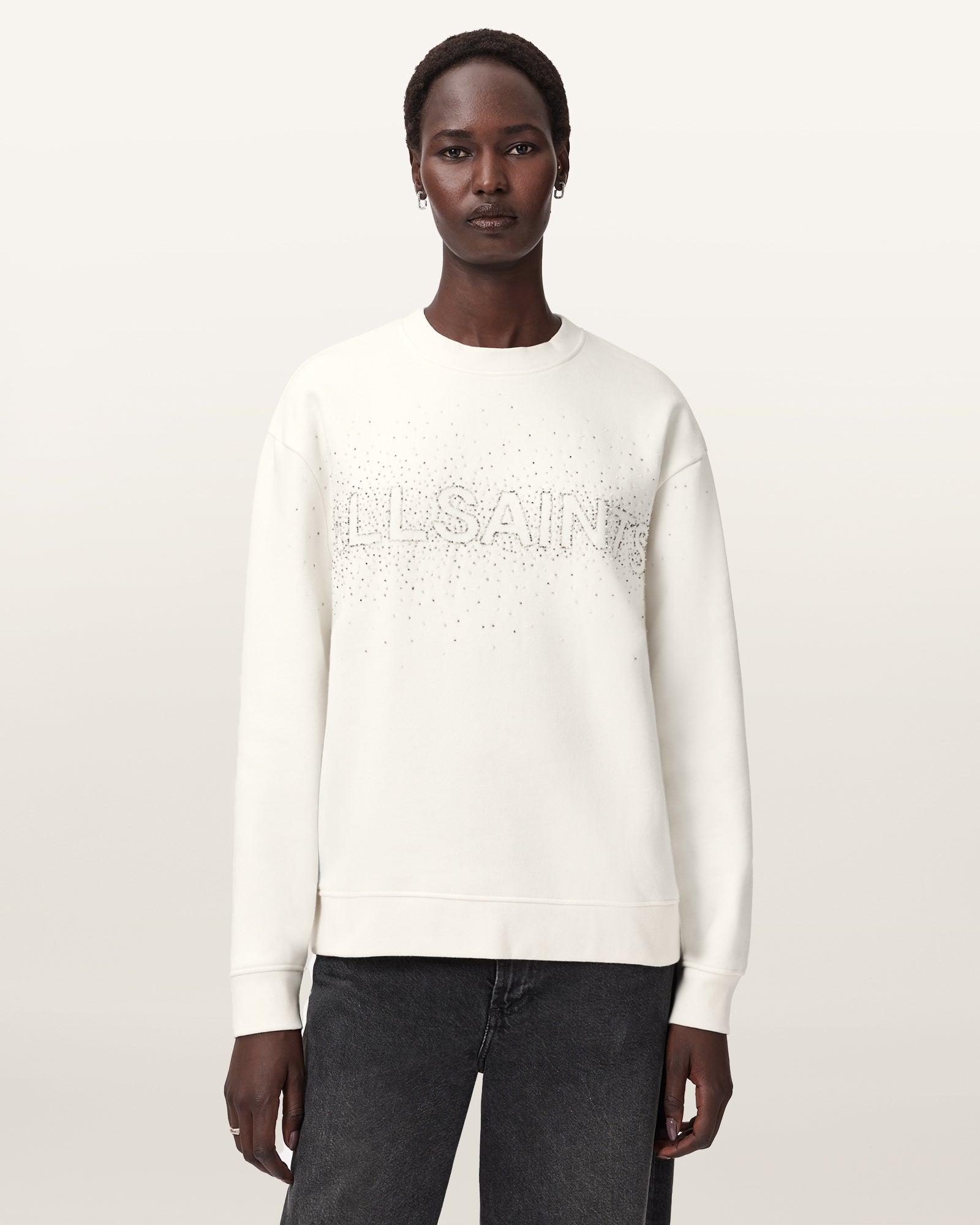White Color Sprinkle Etta Sweater from AllSaints