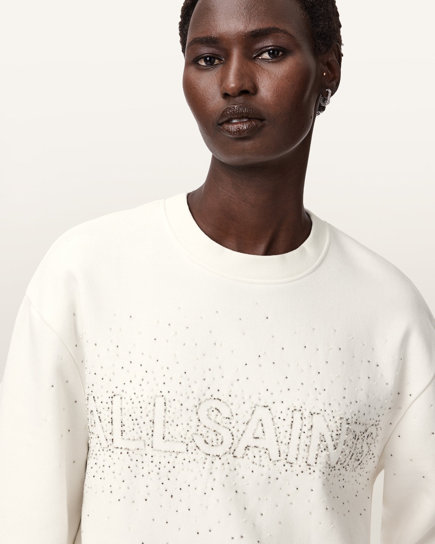 White Color Sprinkle Etta Sweater from AllSaints