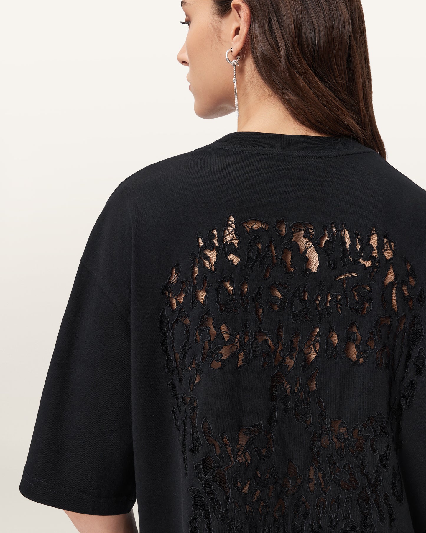 Black Color Craneo Amelie Tee from AllSaints