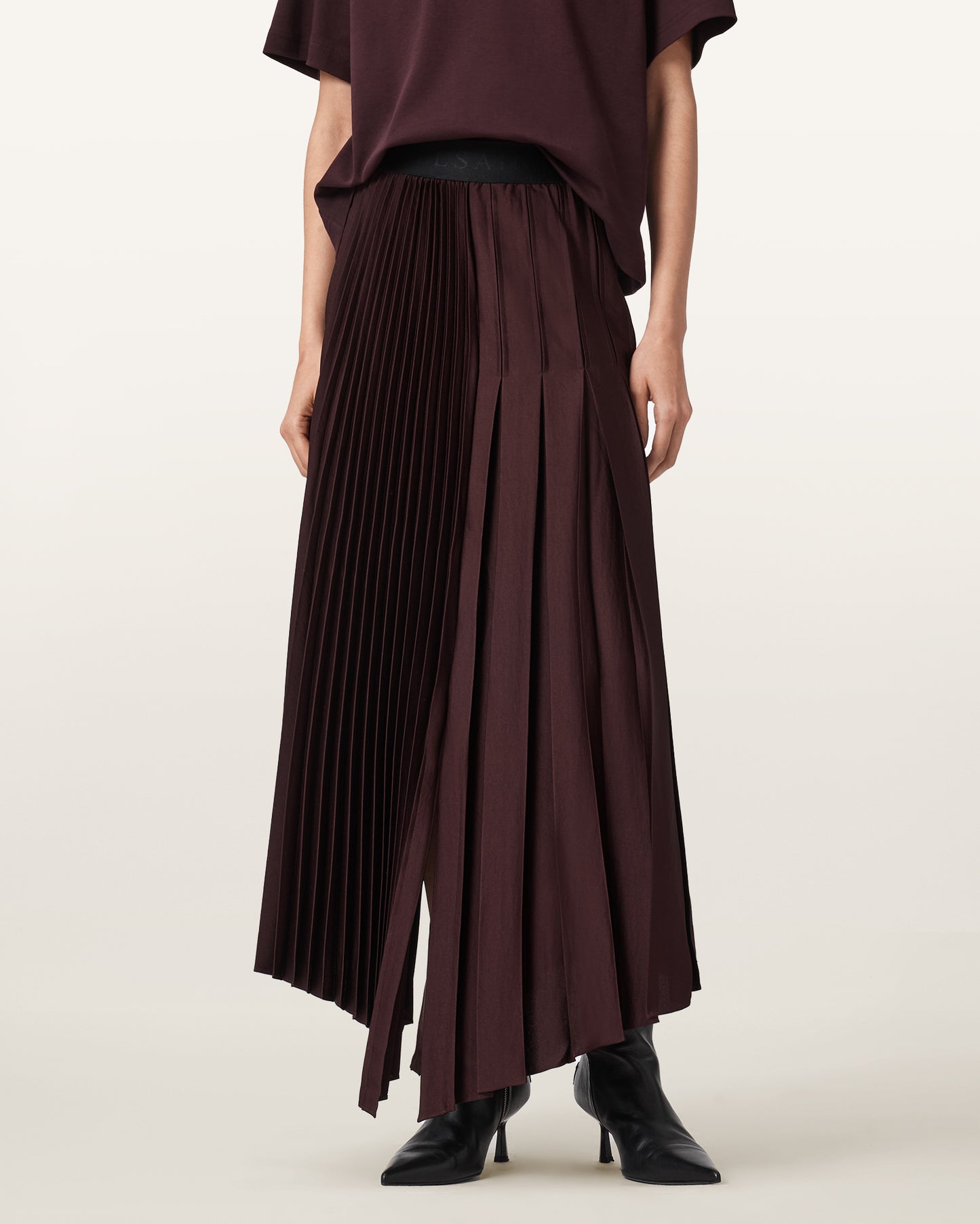 OXBLOOD RED Color Jax Skirt from AllSaints