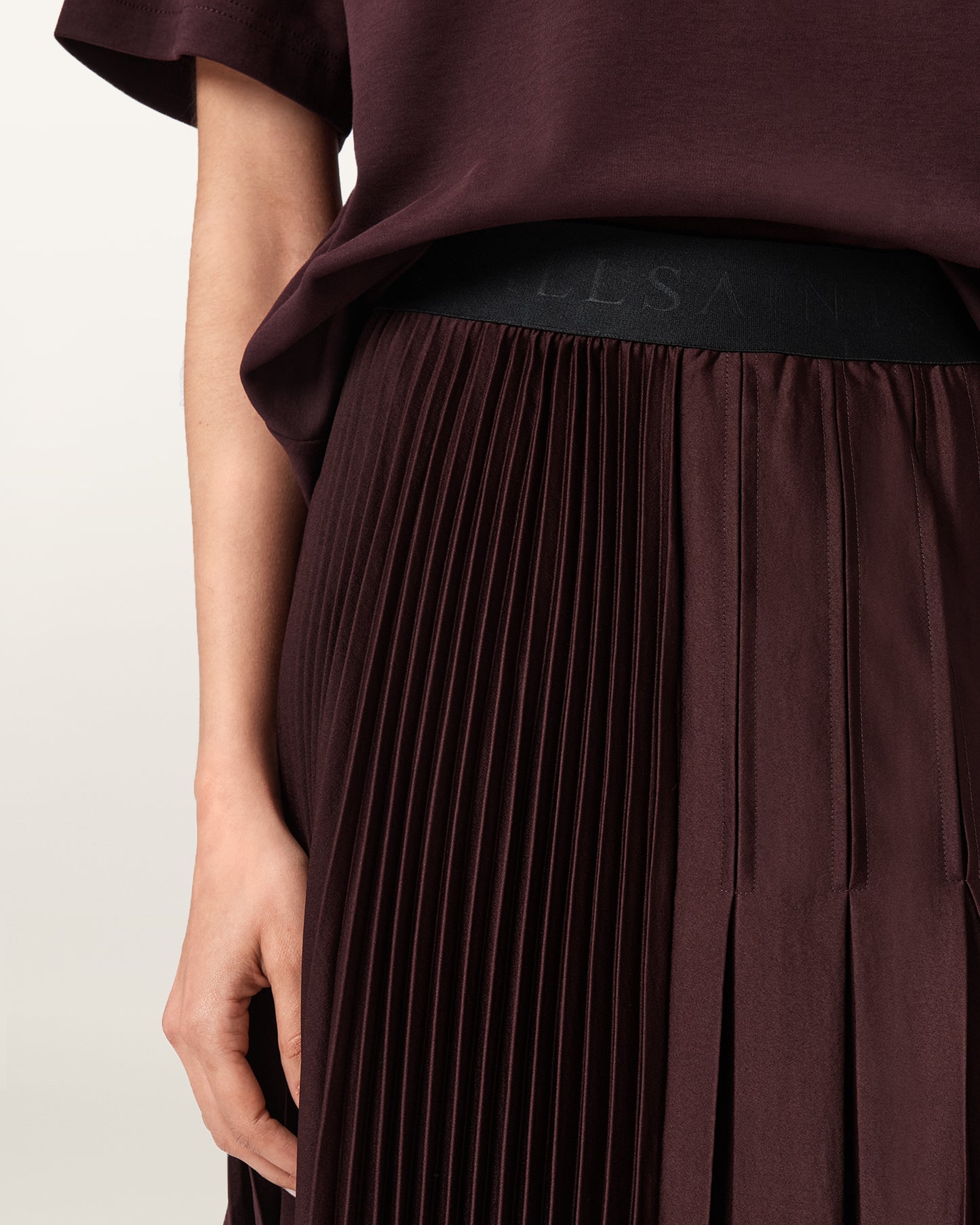OXBLOOD RED Color Jax Skirt from AllSaints