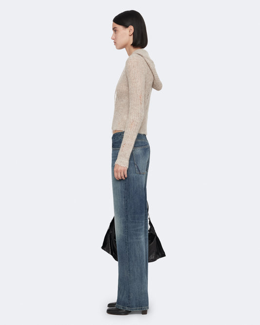 Pebble Grey Color Mabel Hoodie from AllSaints