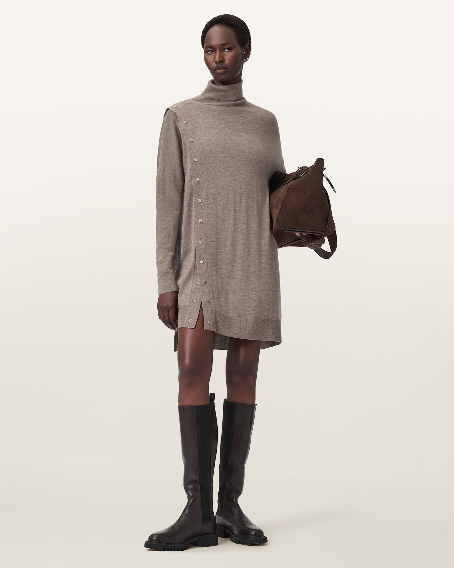 PINE BARK BROWN Color Umi Dress from AllSaints