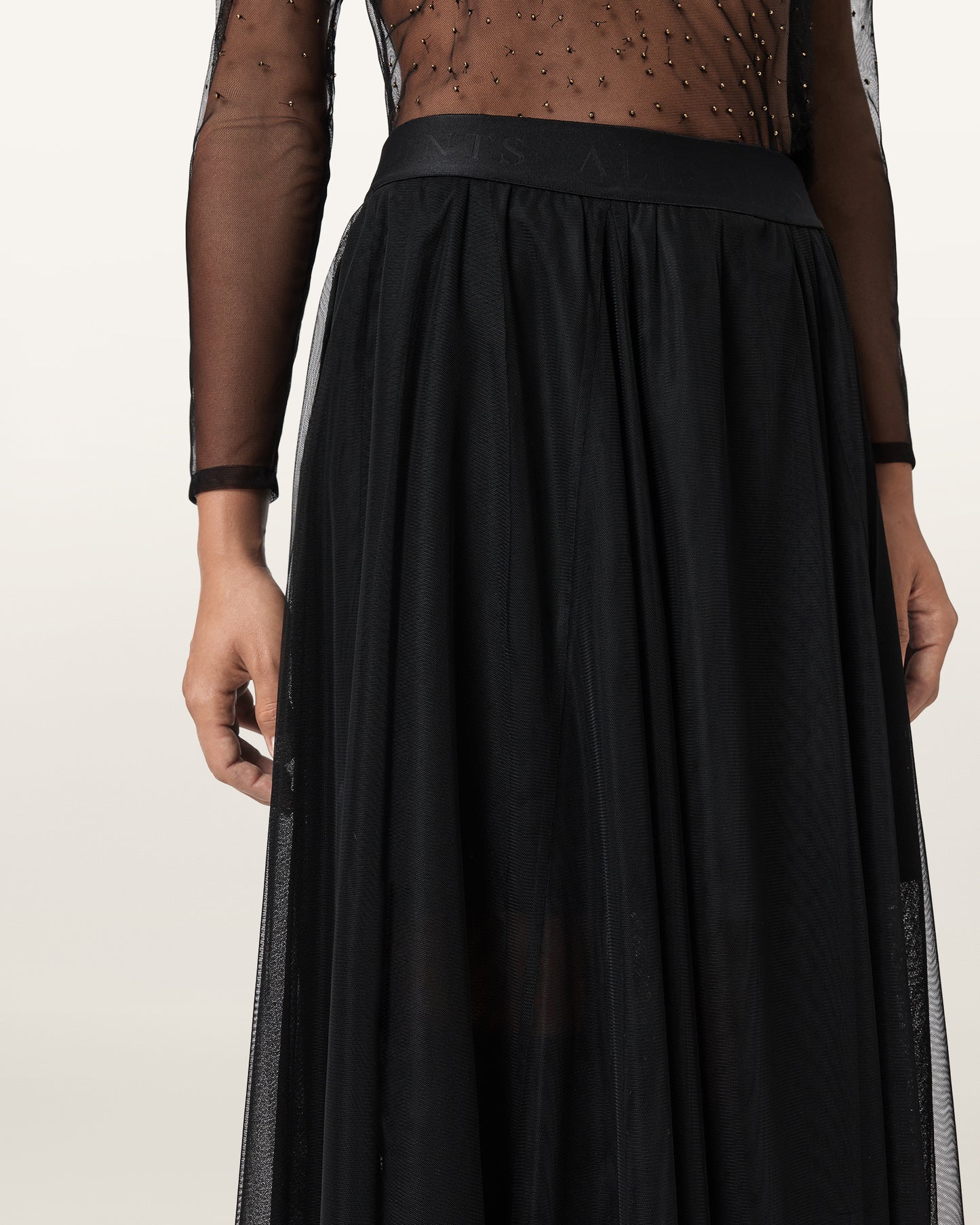 Black Color Ally Tulle Skirt from AllSaints