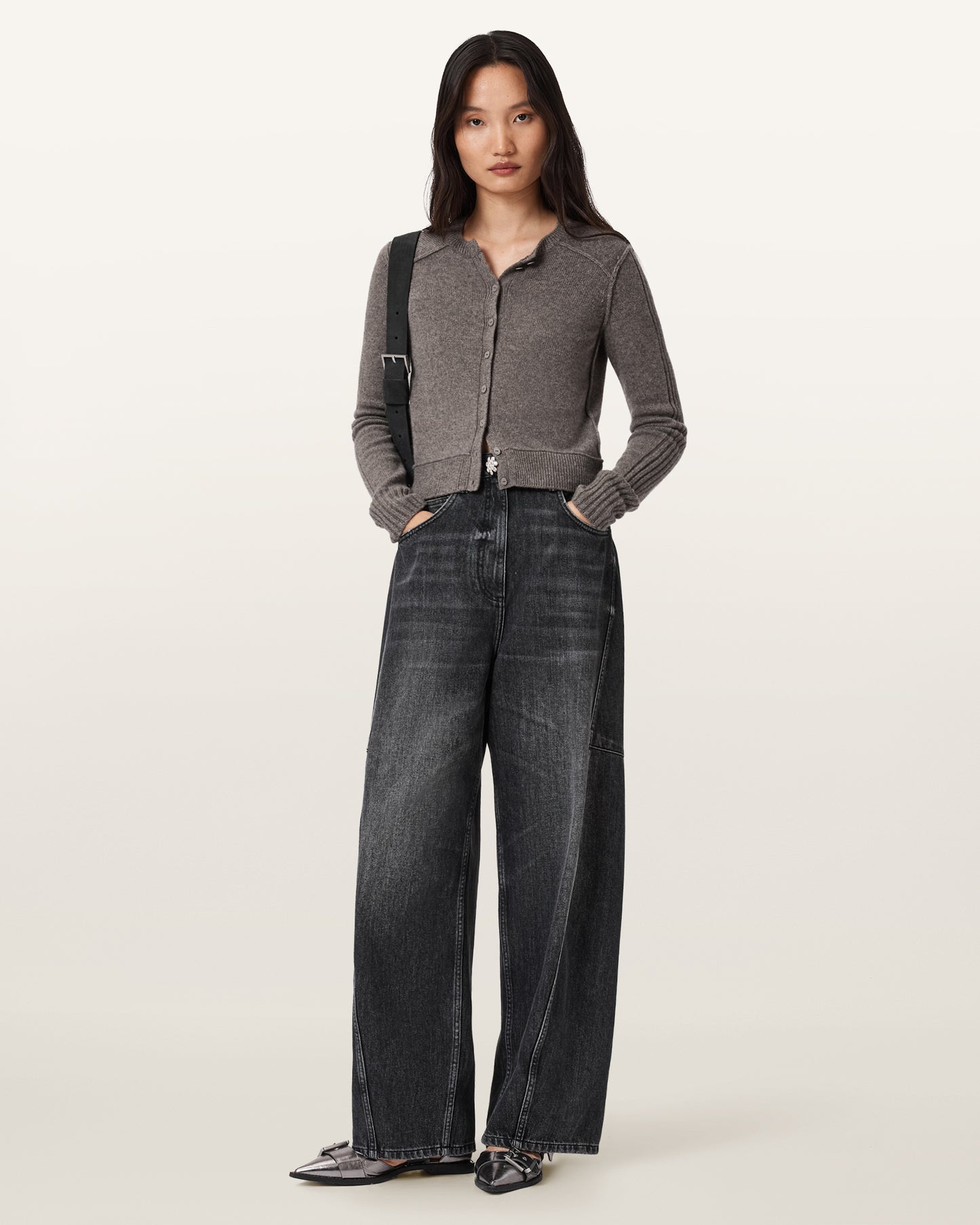 FAWN BROWN Color Ester Cardigan from AllSaints