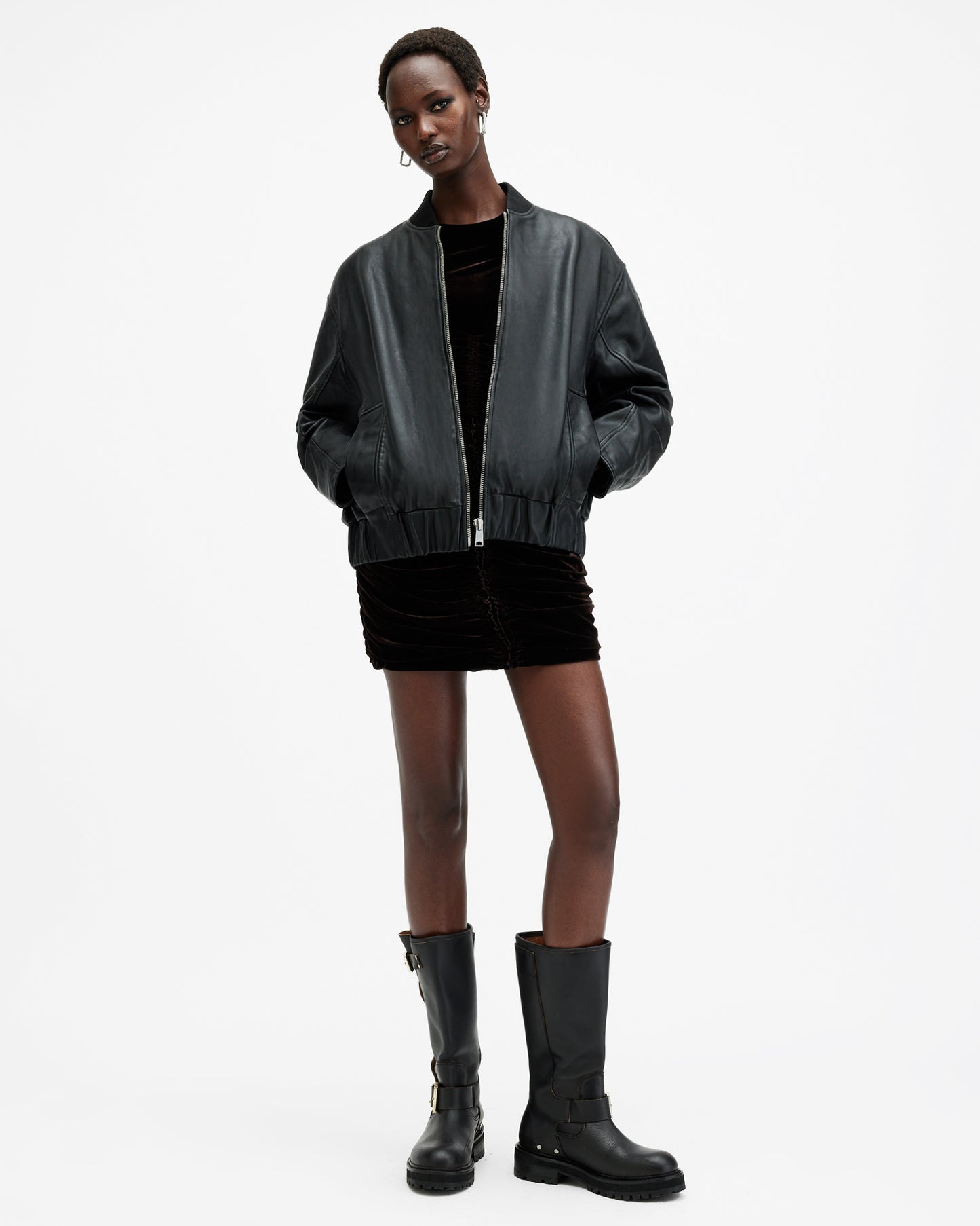 Yara Bomber Leather Jacket