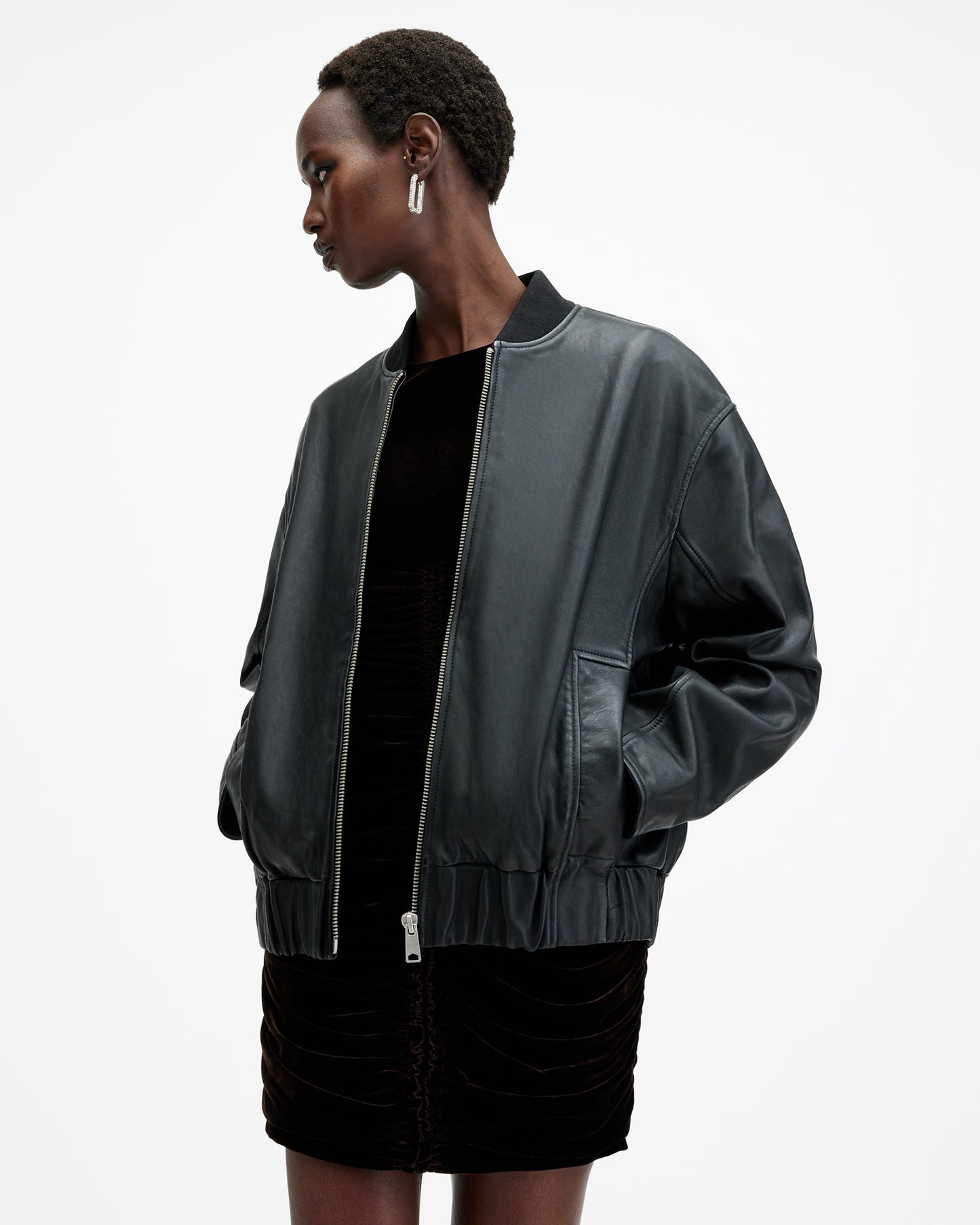 Yara Bomber Leather Jacket
