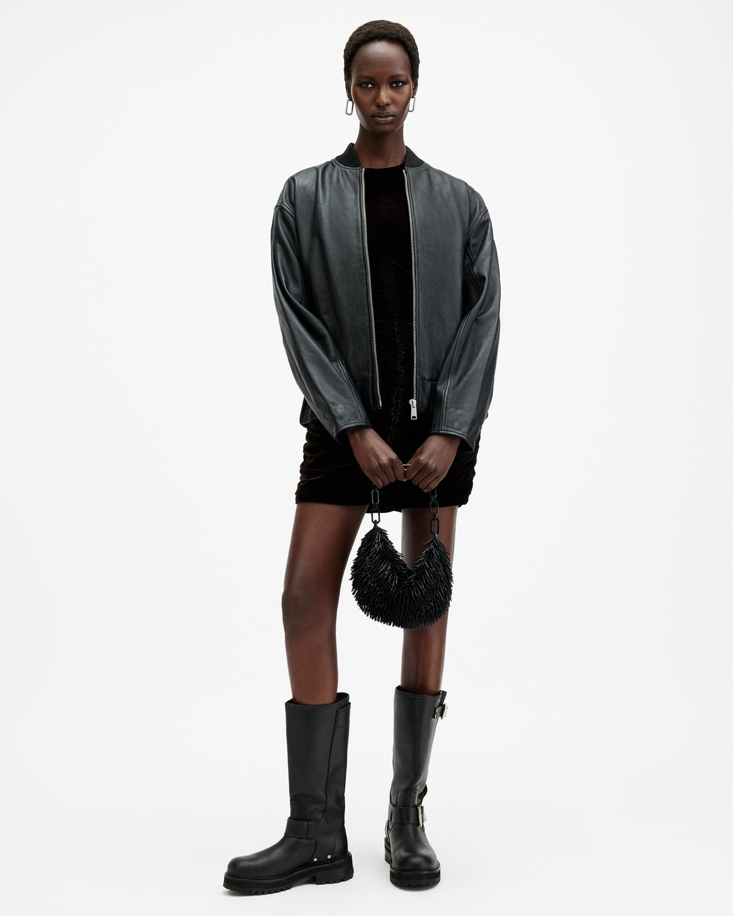 Yara Bomber Leather Jacket