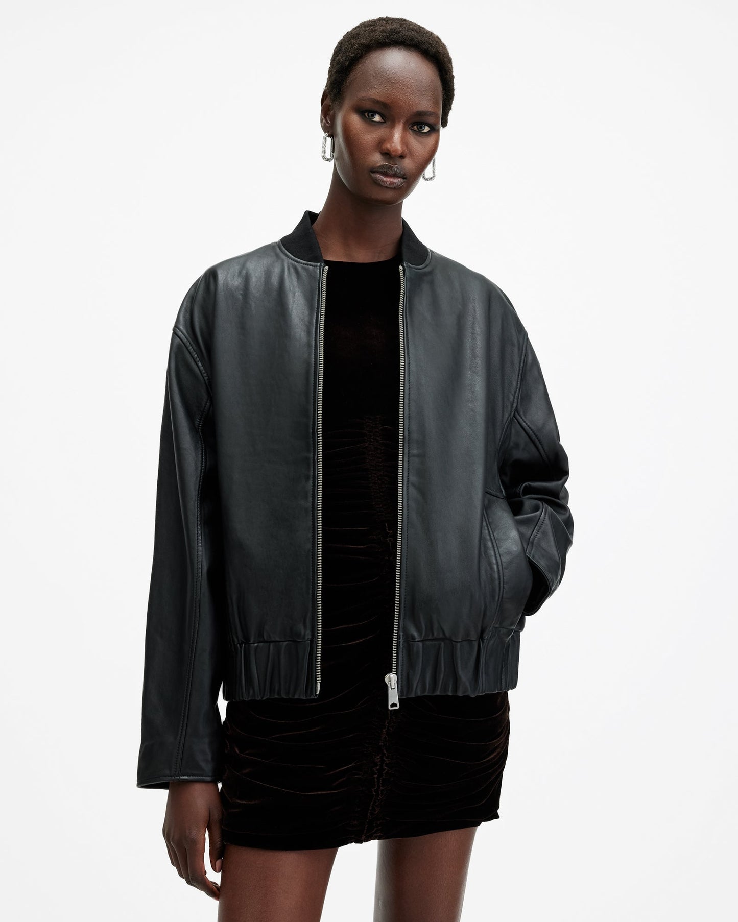 Yara Bomber Leather Jacket