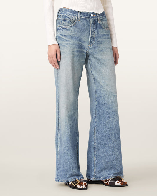 ILLUSION INDIGO Color Kai Terry Trouser from AllSaints