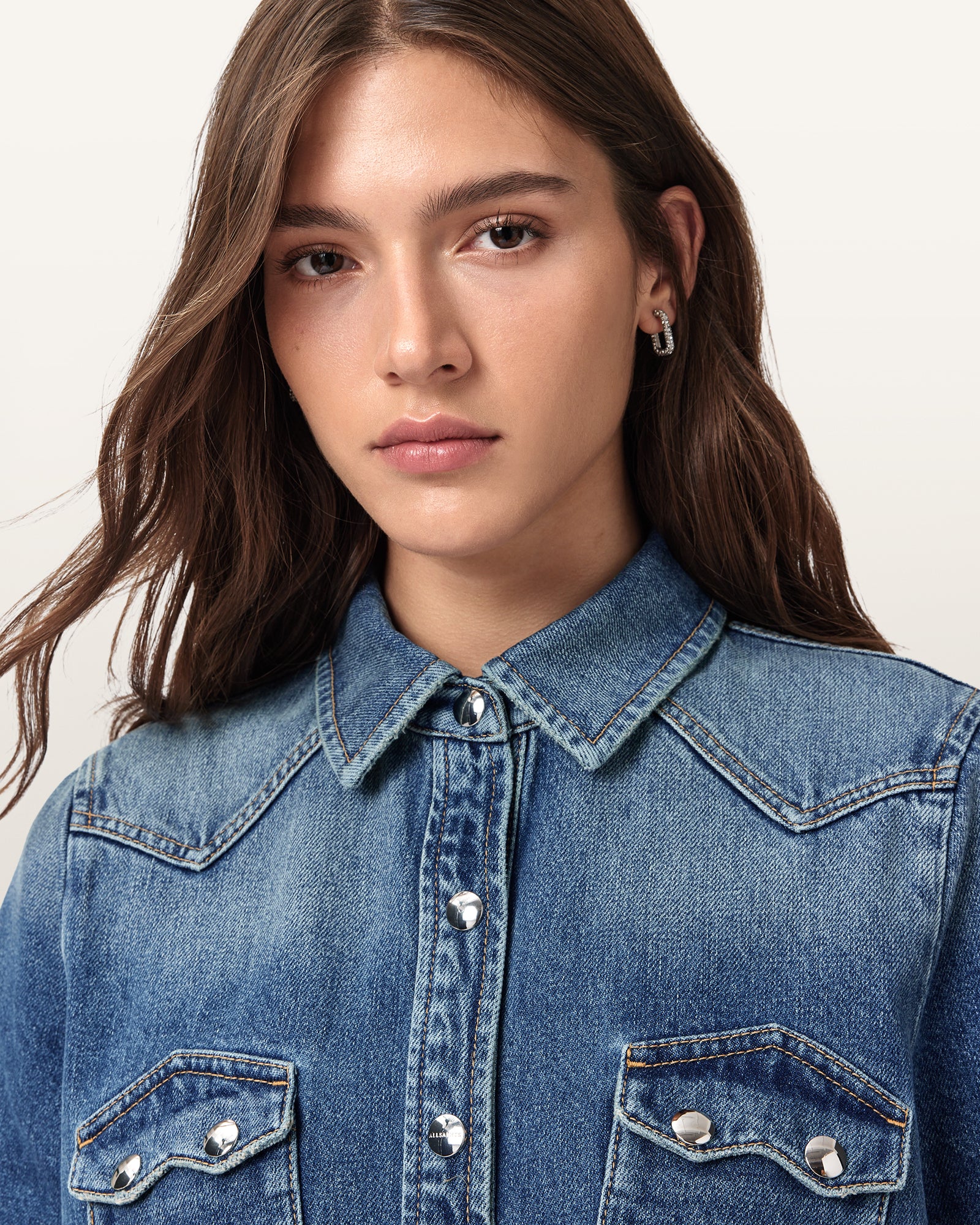Mid Indigo Color Rock Denim Dress from AllSaints