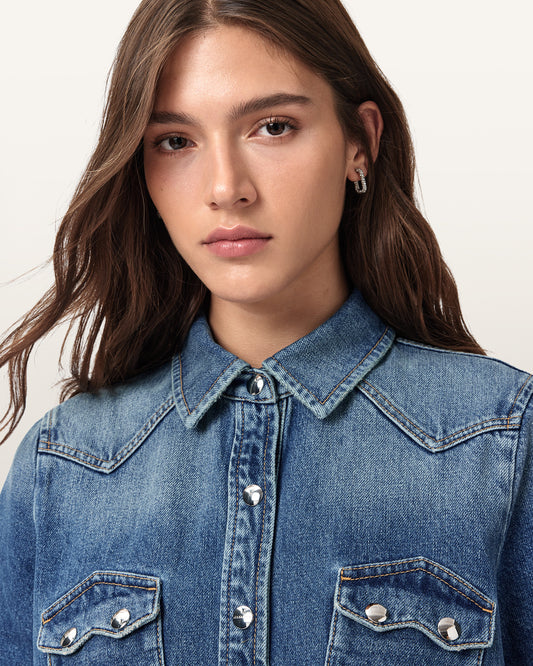 Mid Indigo Color Rock Denim Dress from AllSaints