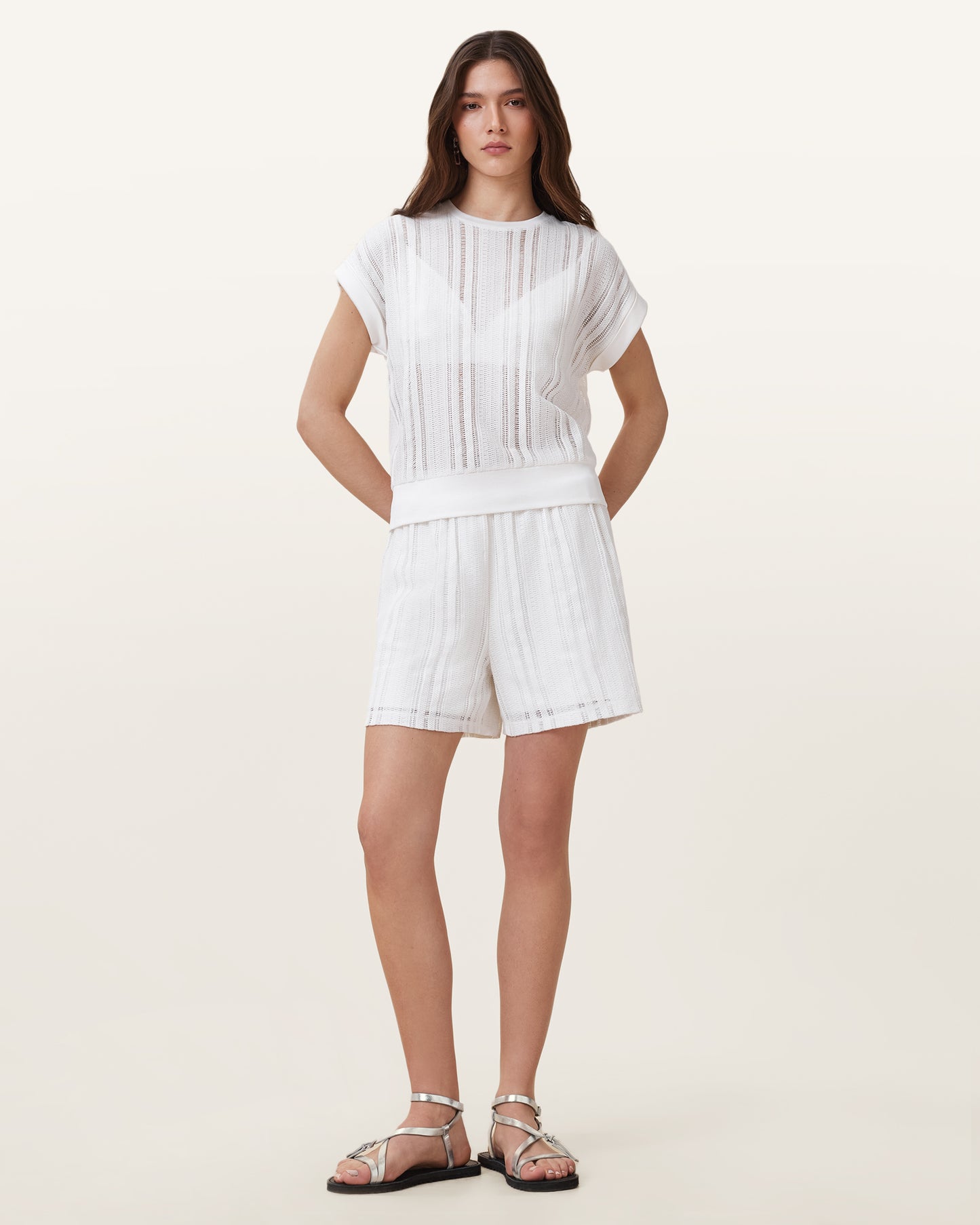TOFU WHITE Color Giana Crochet Short from AllSaints
