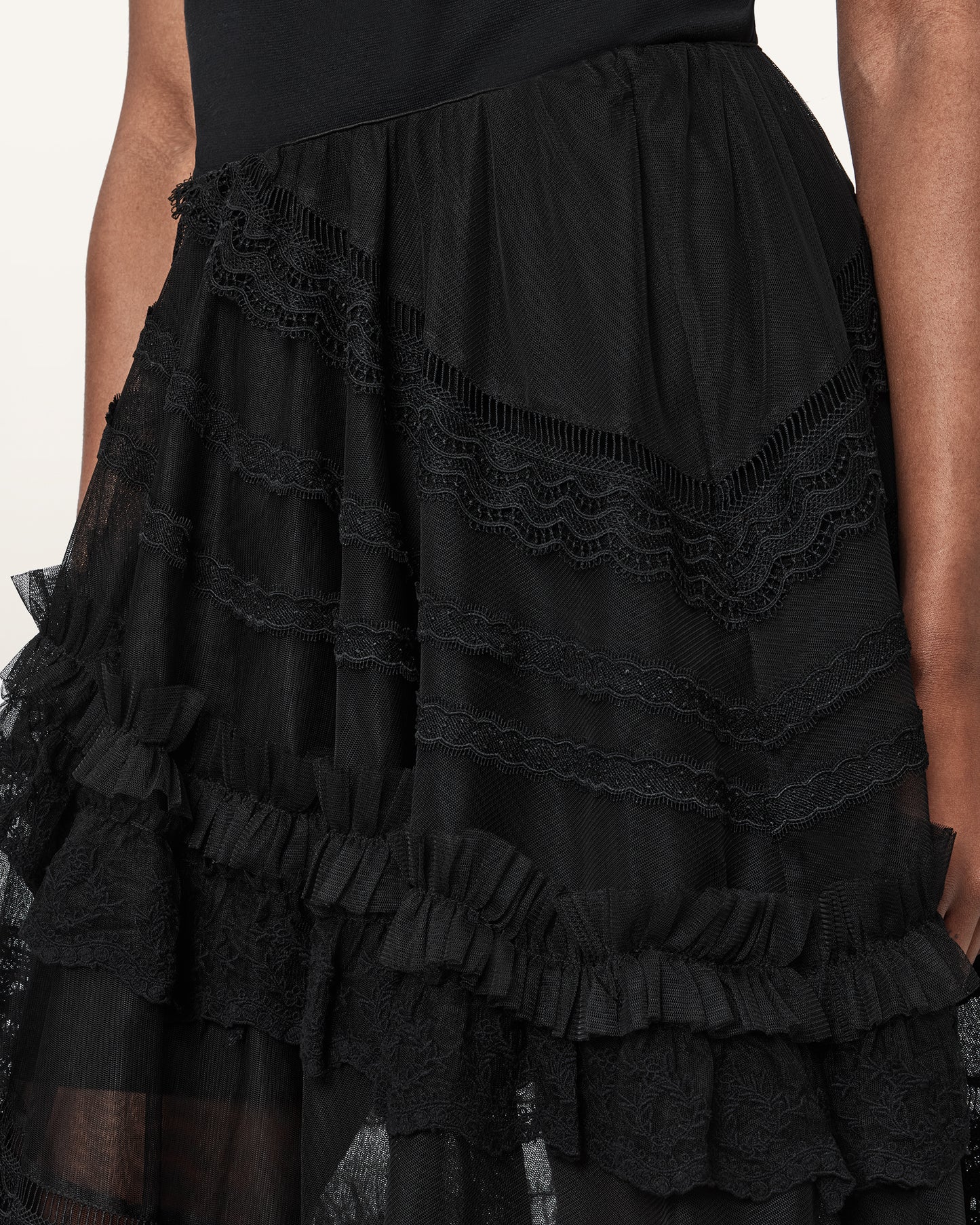 Black Color Jen Textile Skirt from AllSaints
