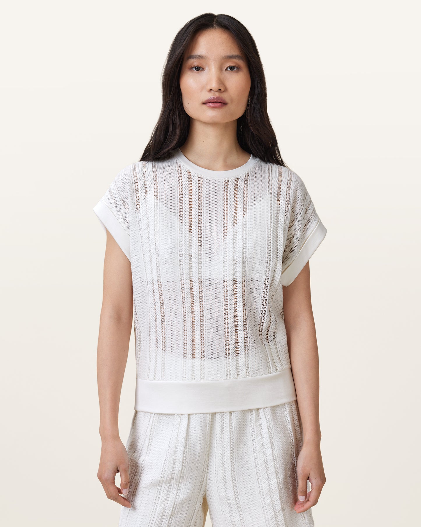 TOFU WHITE Color Giana Crochet Tank from AllSaints