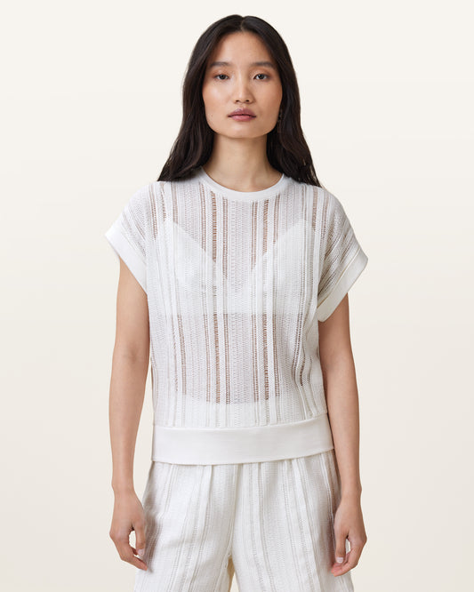 TOFU WHITE Color Giana Crochet Tank from AllSaints