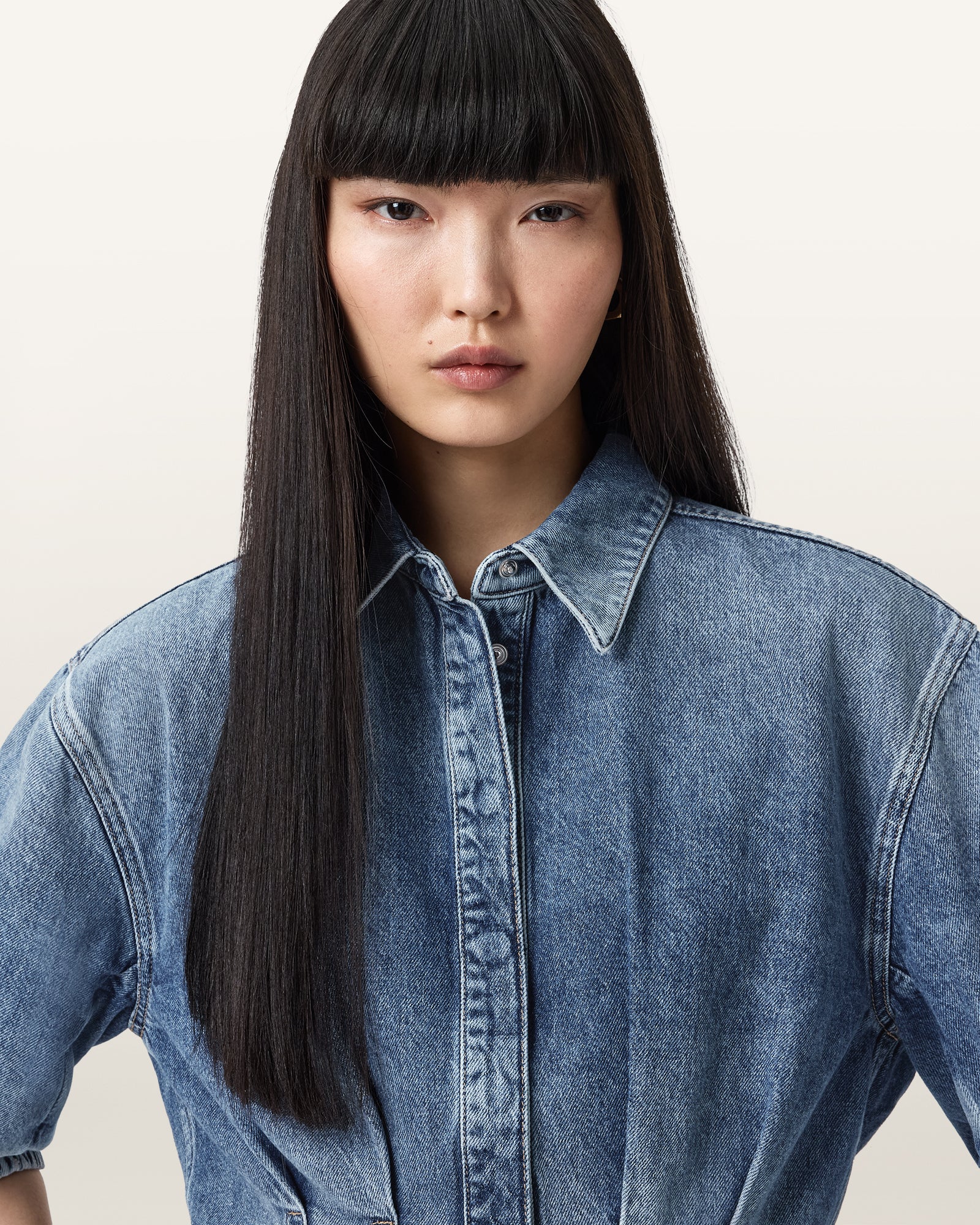 Vintage Indigo Color Nancy Denim Shirt from AllSaints