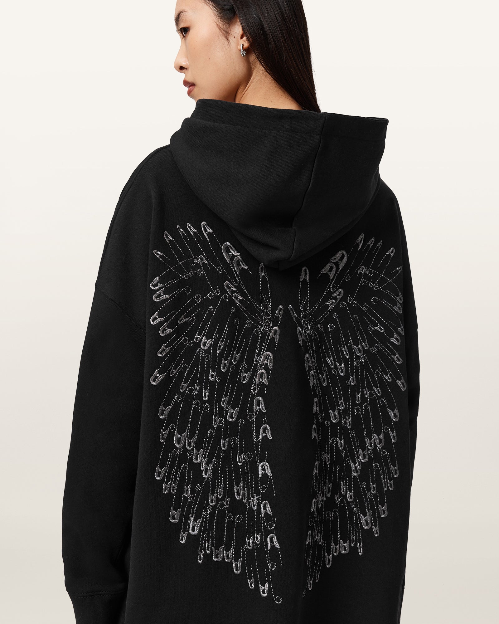 Black Color Pins Ettienne Hoody from AllSaints