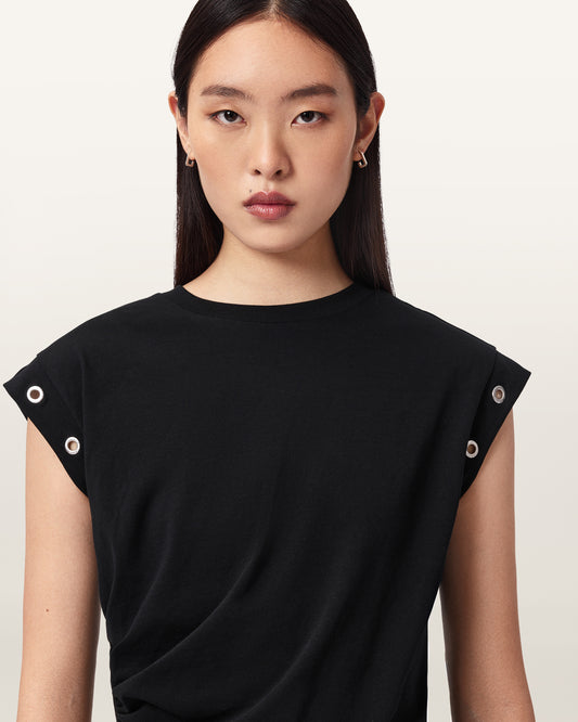 Black Color Eloise Tee from AllSaints