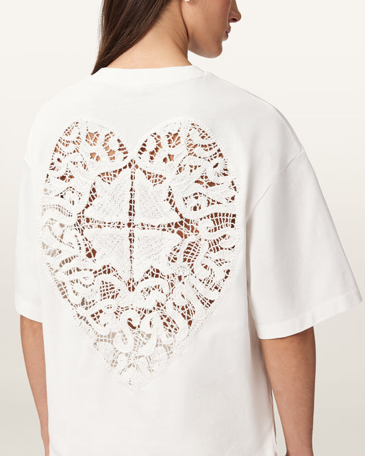 ECRU WHITE Color Esme Amelie Tee from AllSaints