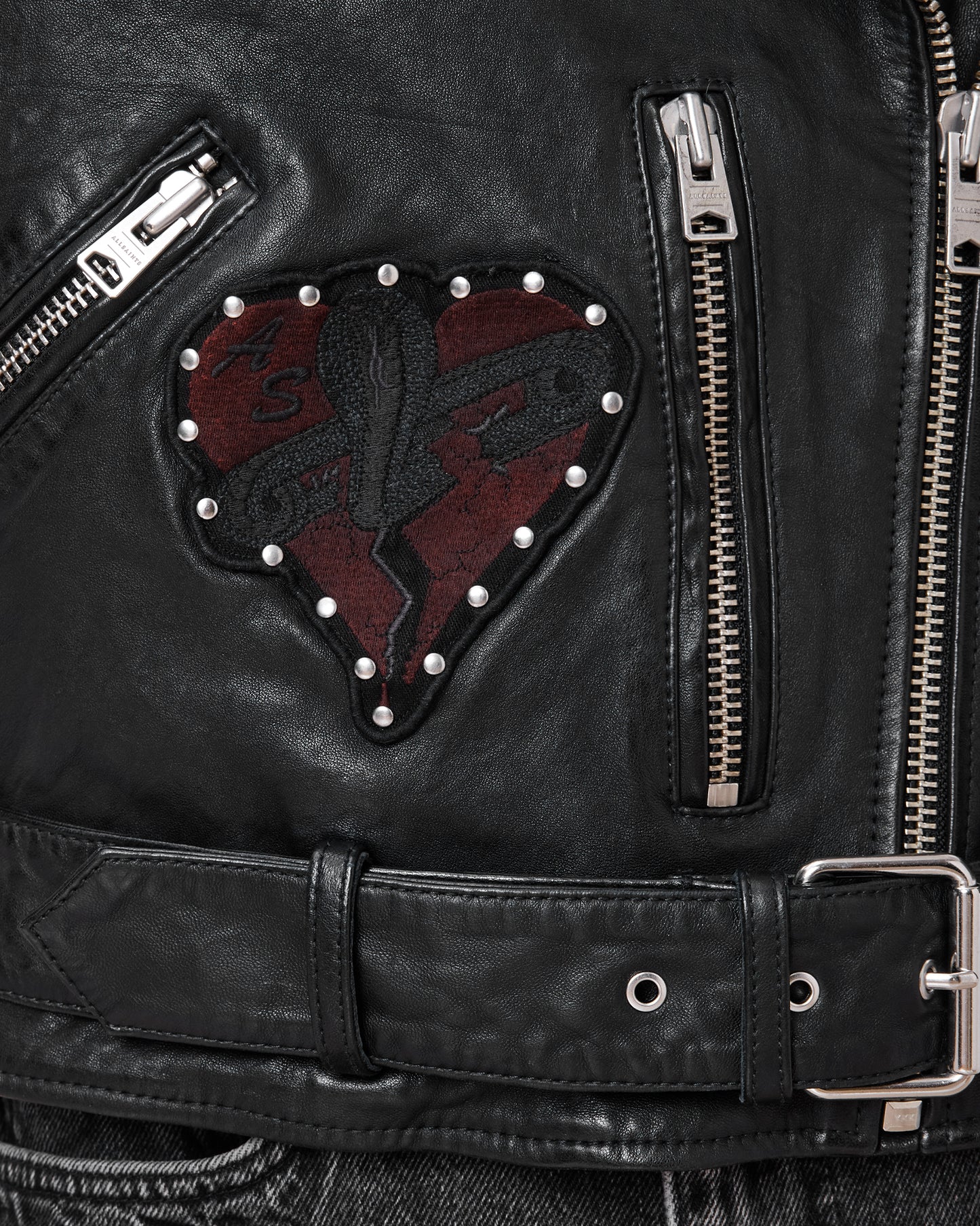 College Biker Leather Jacket
