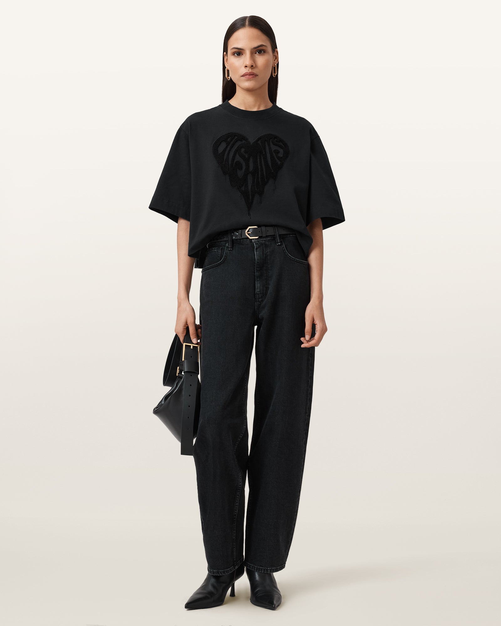 Black Color Trip Lottie Tee from AllSaints