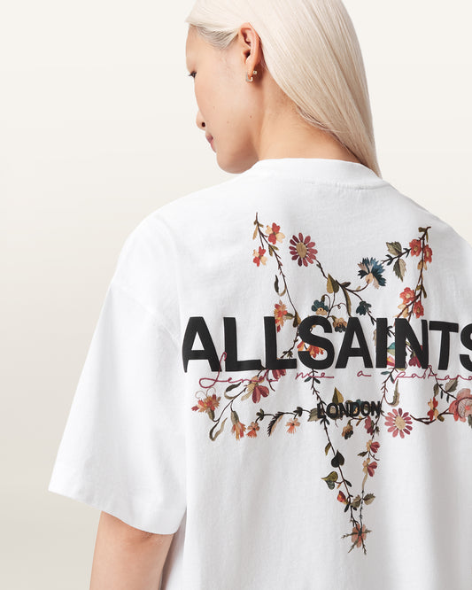 Optic White Color Pentacle Etta Tee from AllSaints