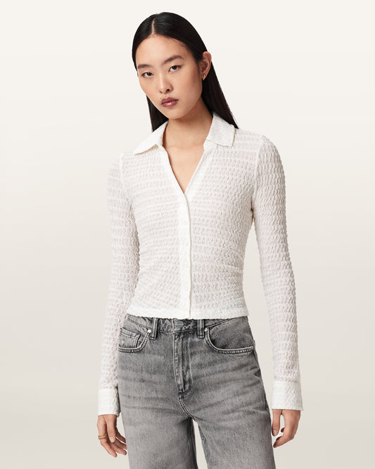 Chalk White Color Connie Shirt from AllSaints