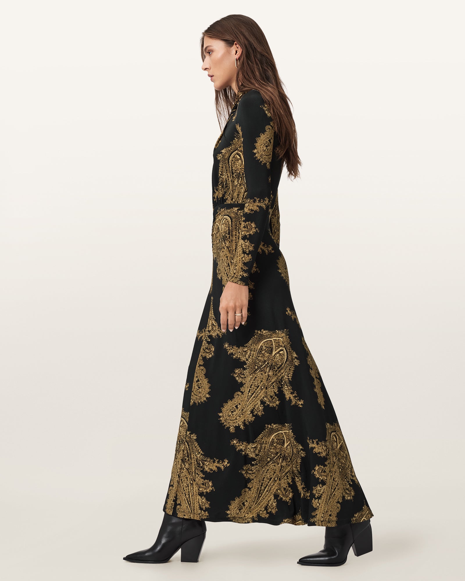 ELLA BLACK Color Mina Dress from AllSaints