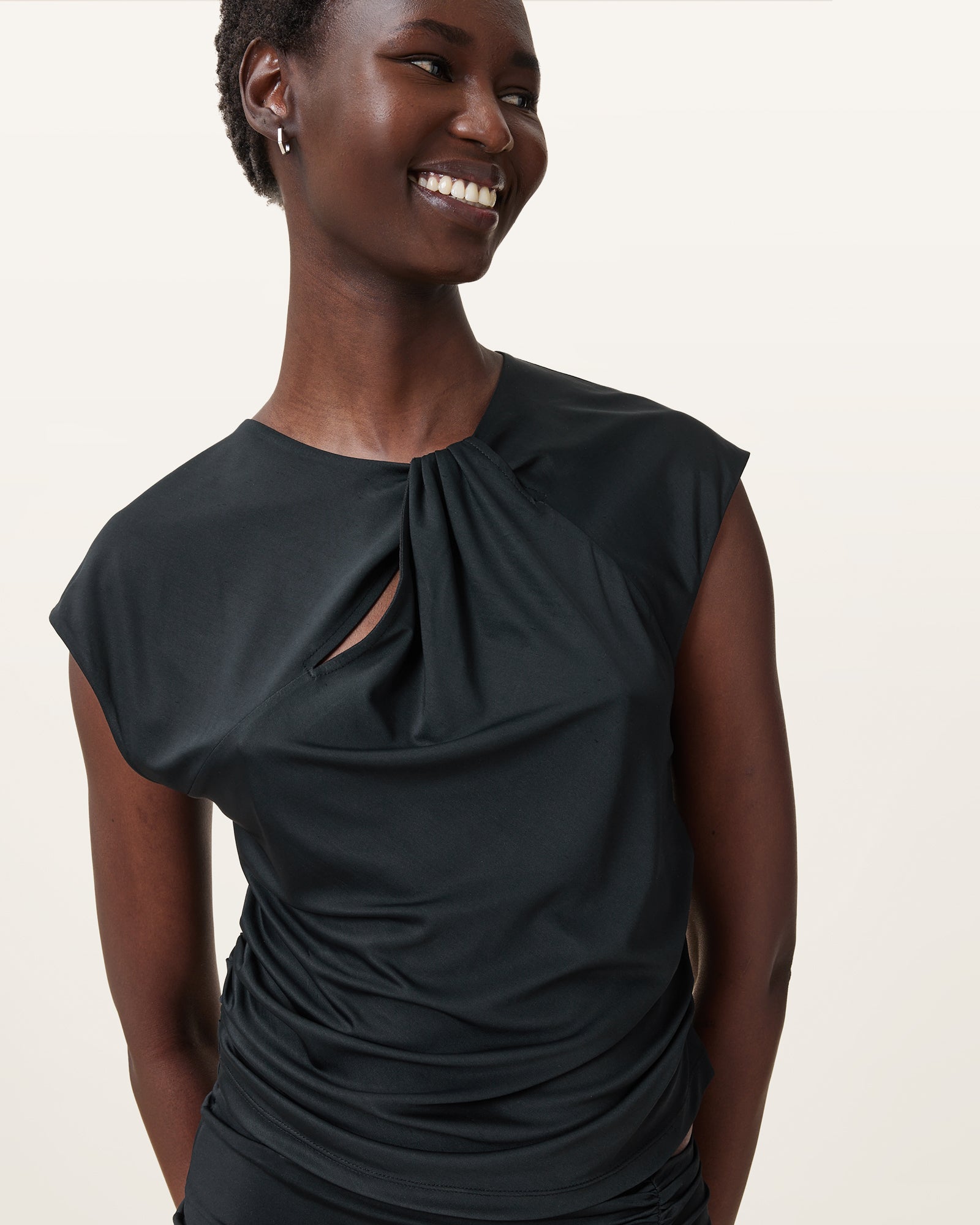 Black Color Annalie Top from AllSaints