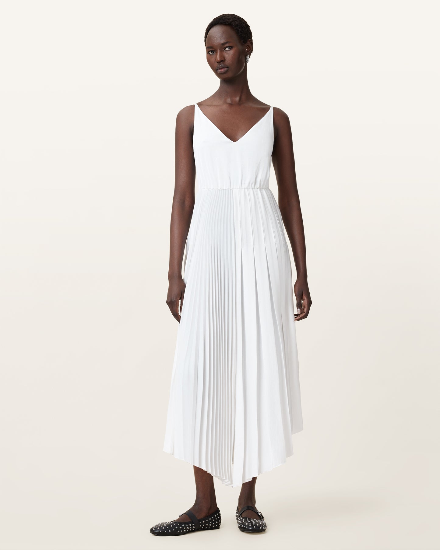 Chalk White Color Jax Tee Dress from AllSaints