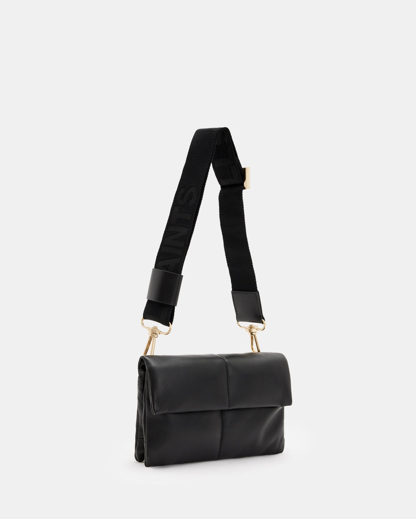 Ezra Leather Quilted Crossbody Bag