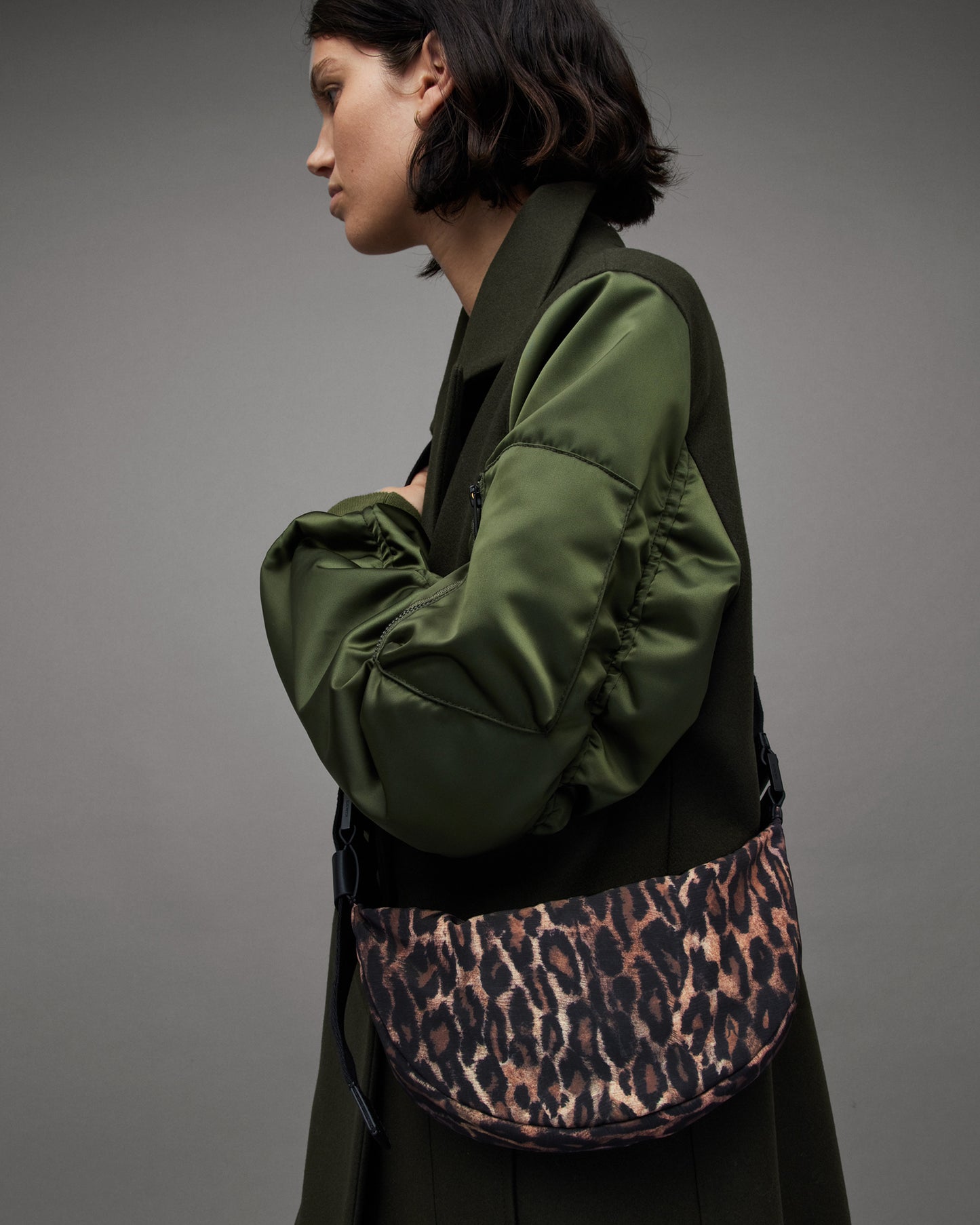 Half Moon Anita Nylon Crossbody Bag