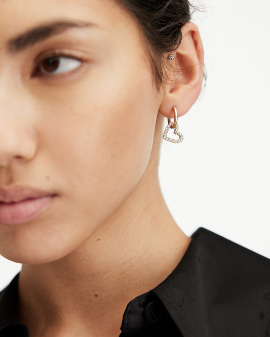 Vida Heartbead Hoops