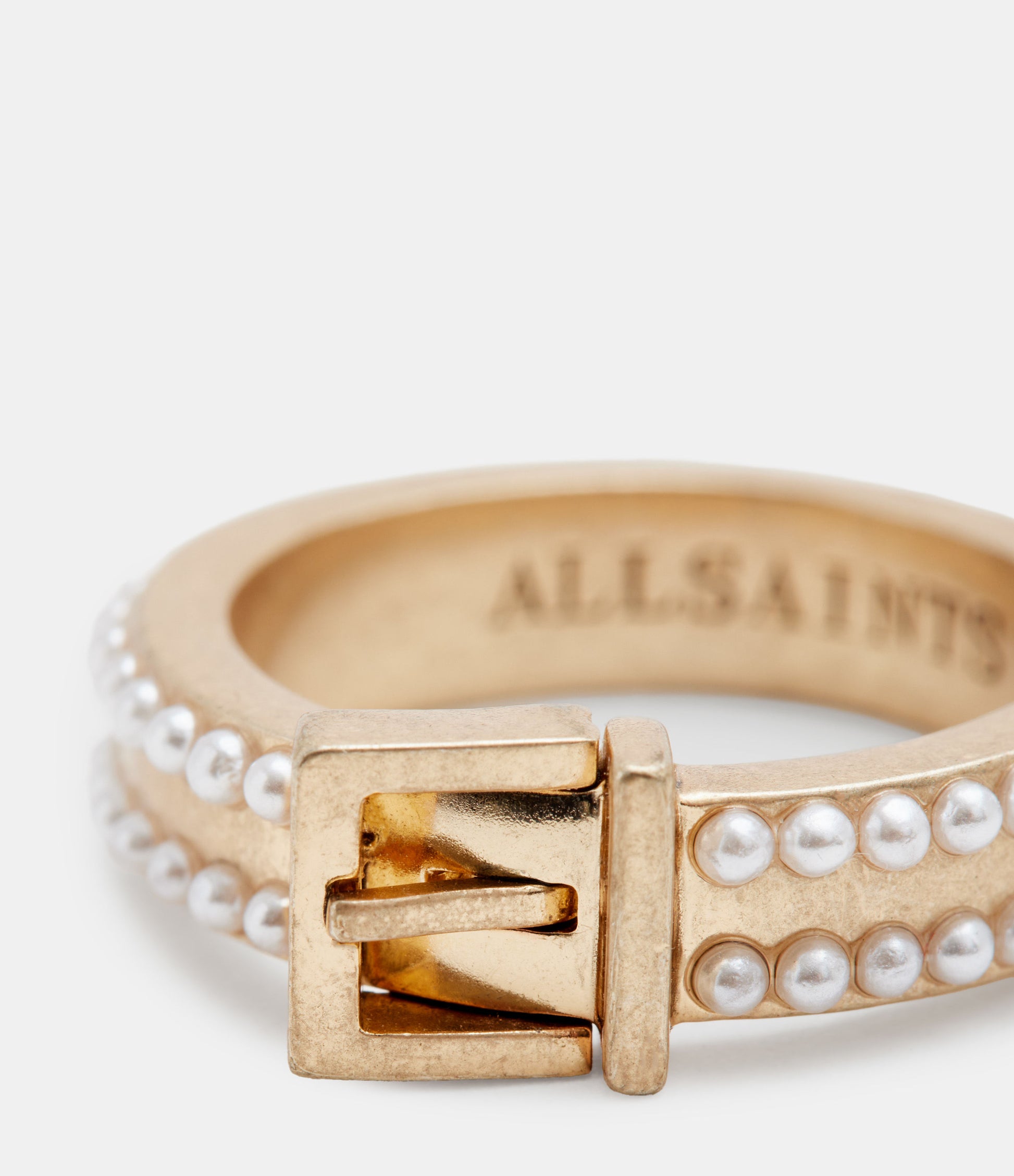 Brea Beaded Buckle Shape Ring - AllSaints Hong Kong