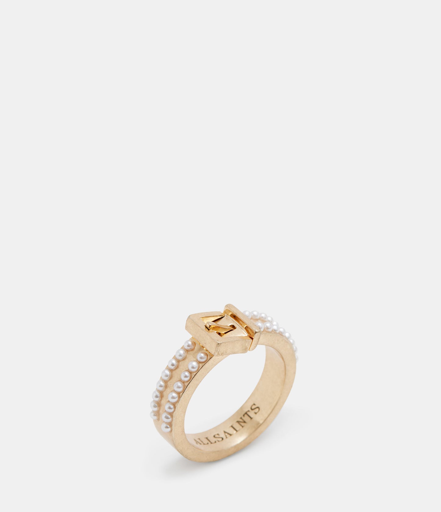 Brea Beaded Buckle Shape Ring - AllSaints Hong Kong