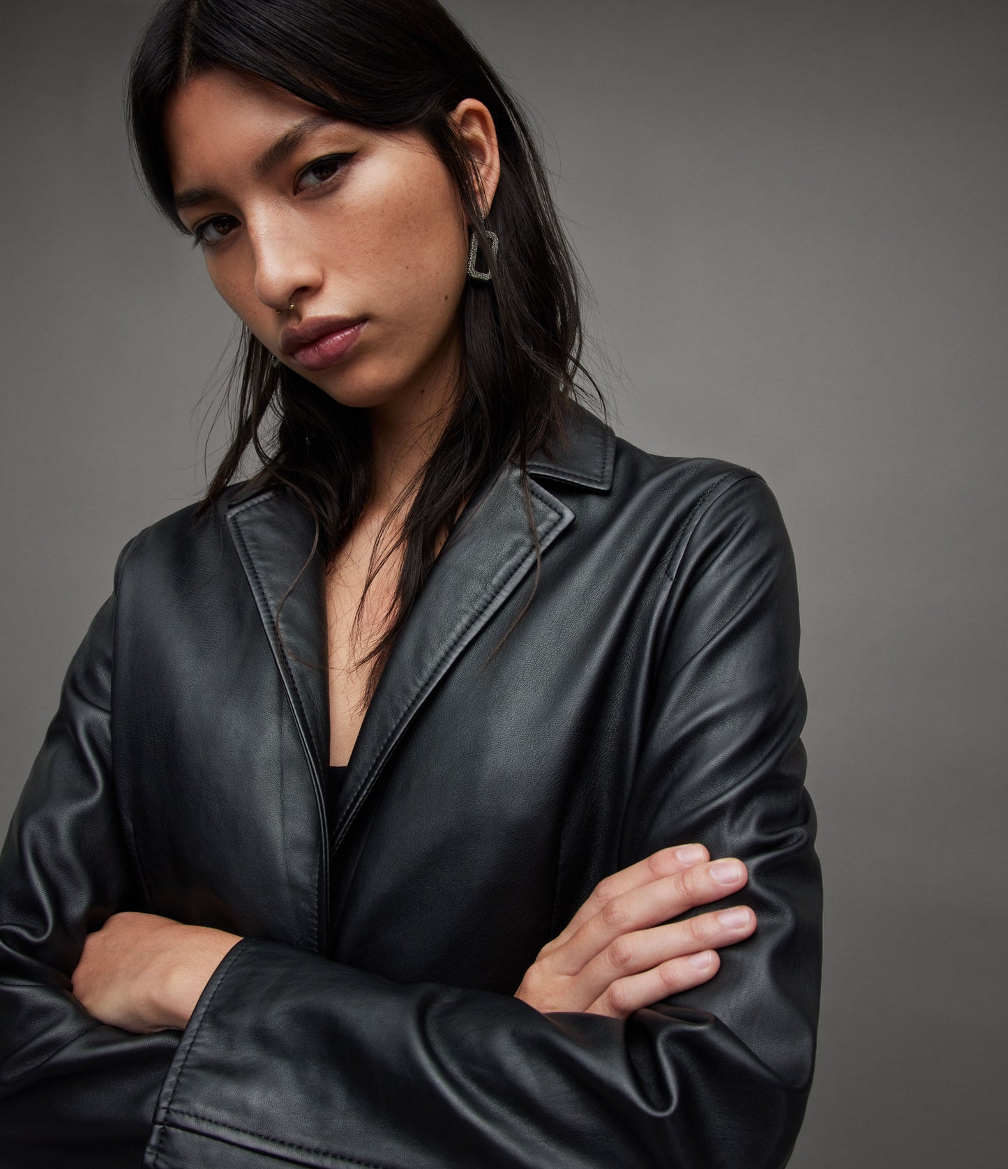 Corinna Leather Blazer
