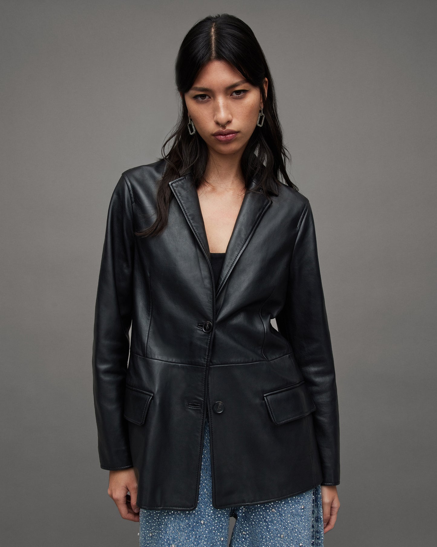 Corinna Leather Blazer