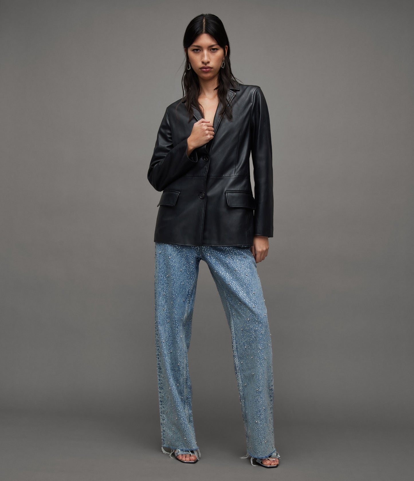 Corinna Leather Blazer