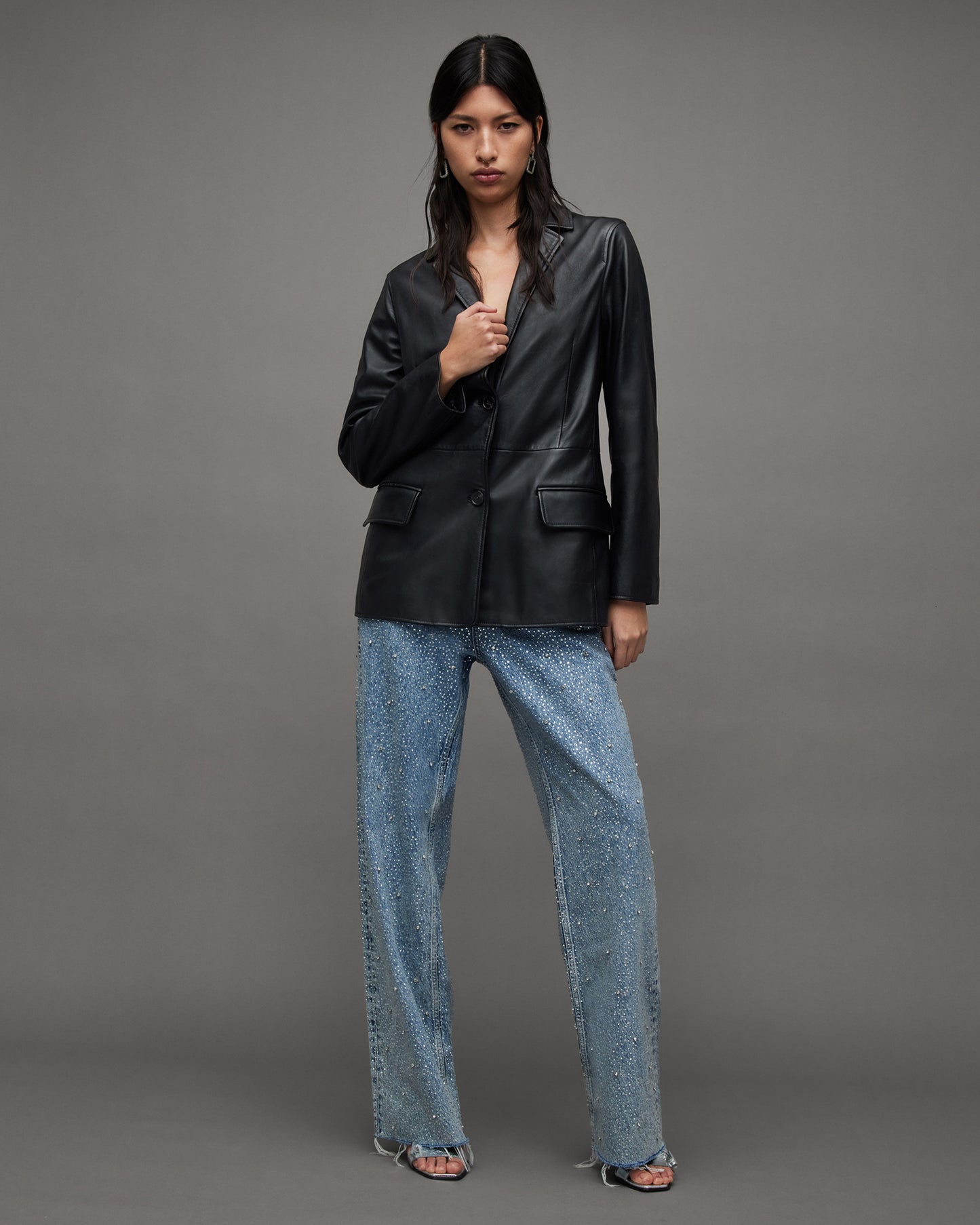 Corinna Leather Blazer