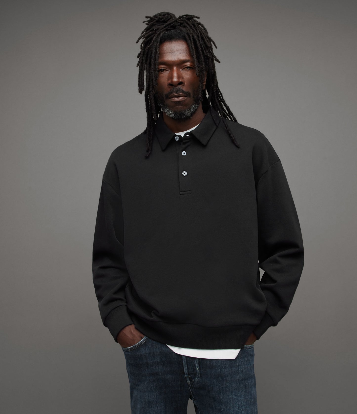 Waite Sweat Polo - AllSaints Hong Kong