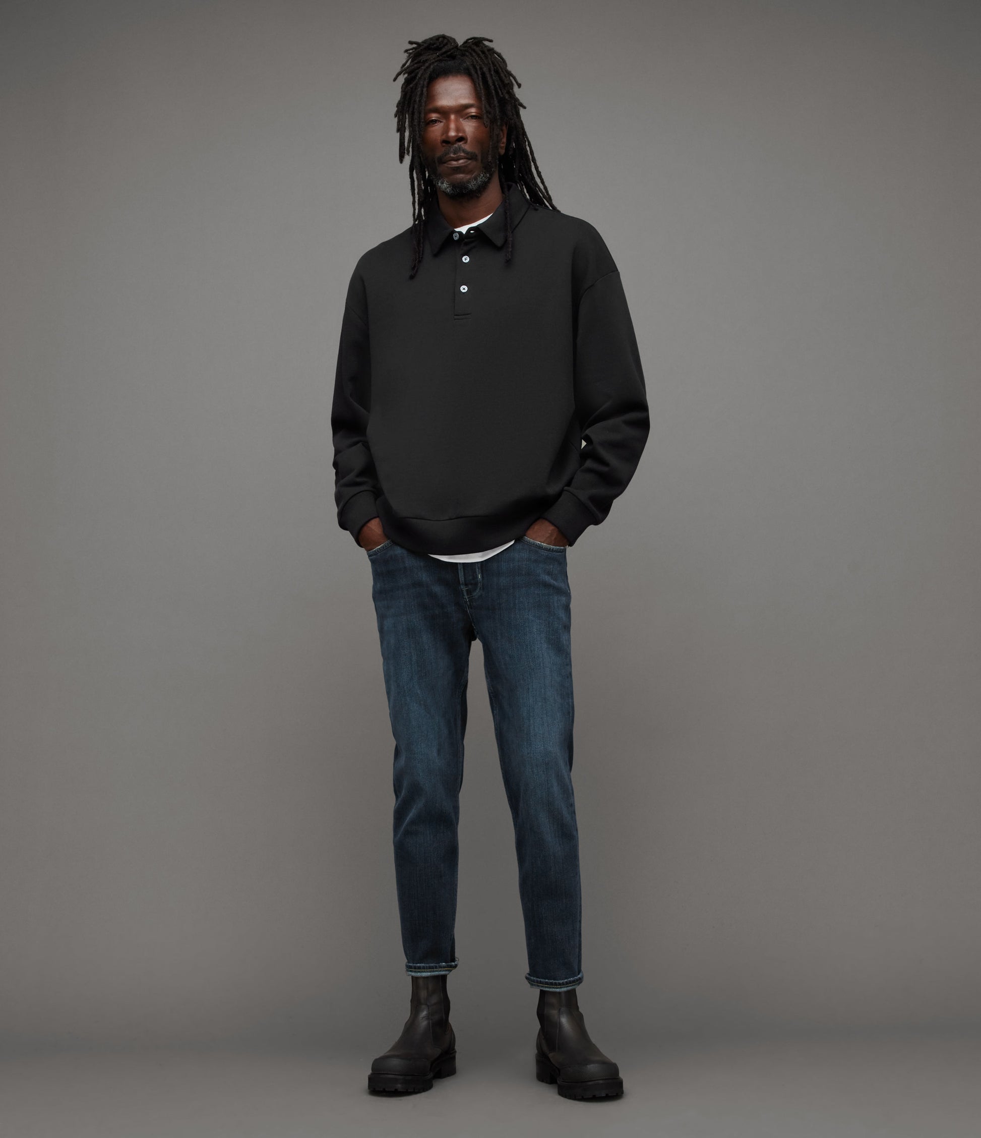 Waite Sweat Polo - AllSaints Hong Kong