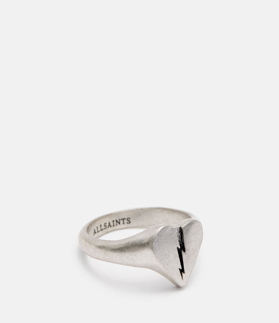 Split Heart Signet Ring