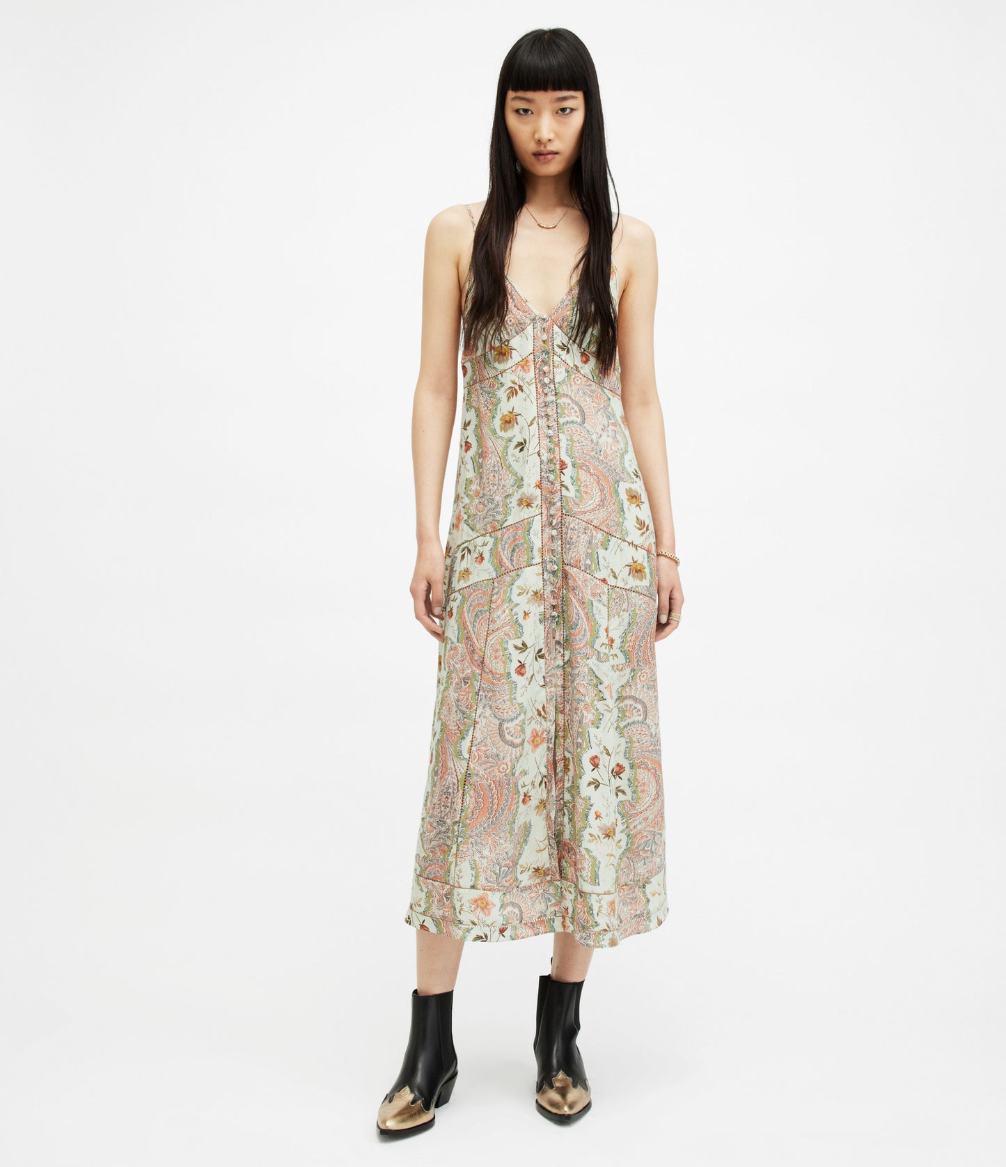 Dahlia Cascade Dress - AllSaints Hong Kong