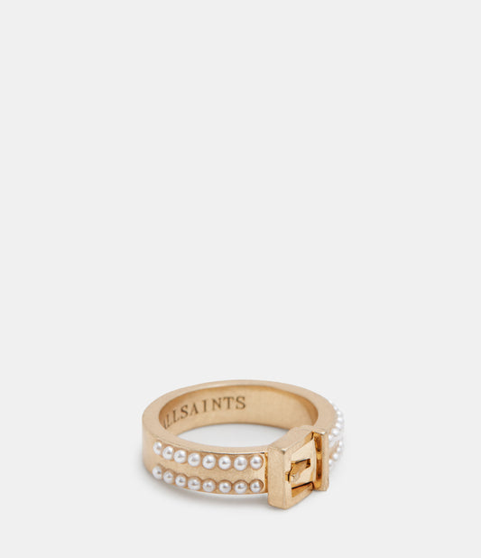 Brea Beaded Buckle Shape Ring - AllSaints Hong Kong