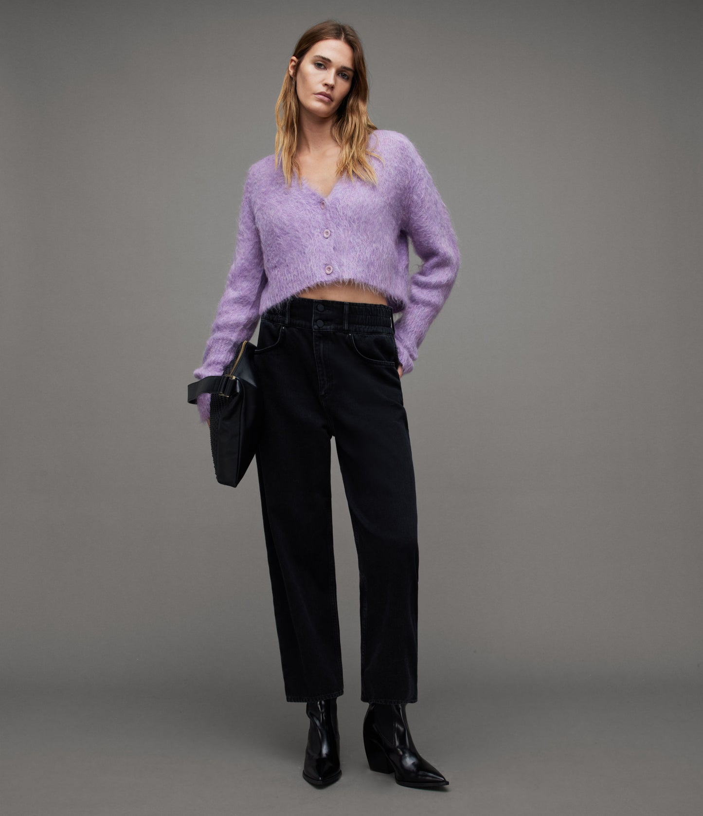 Wick Brushed Cardigan - AllSaints Hong Kong