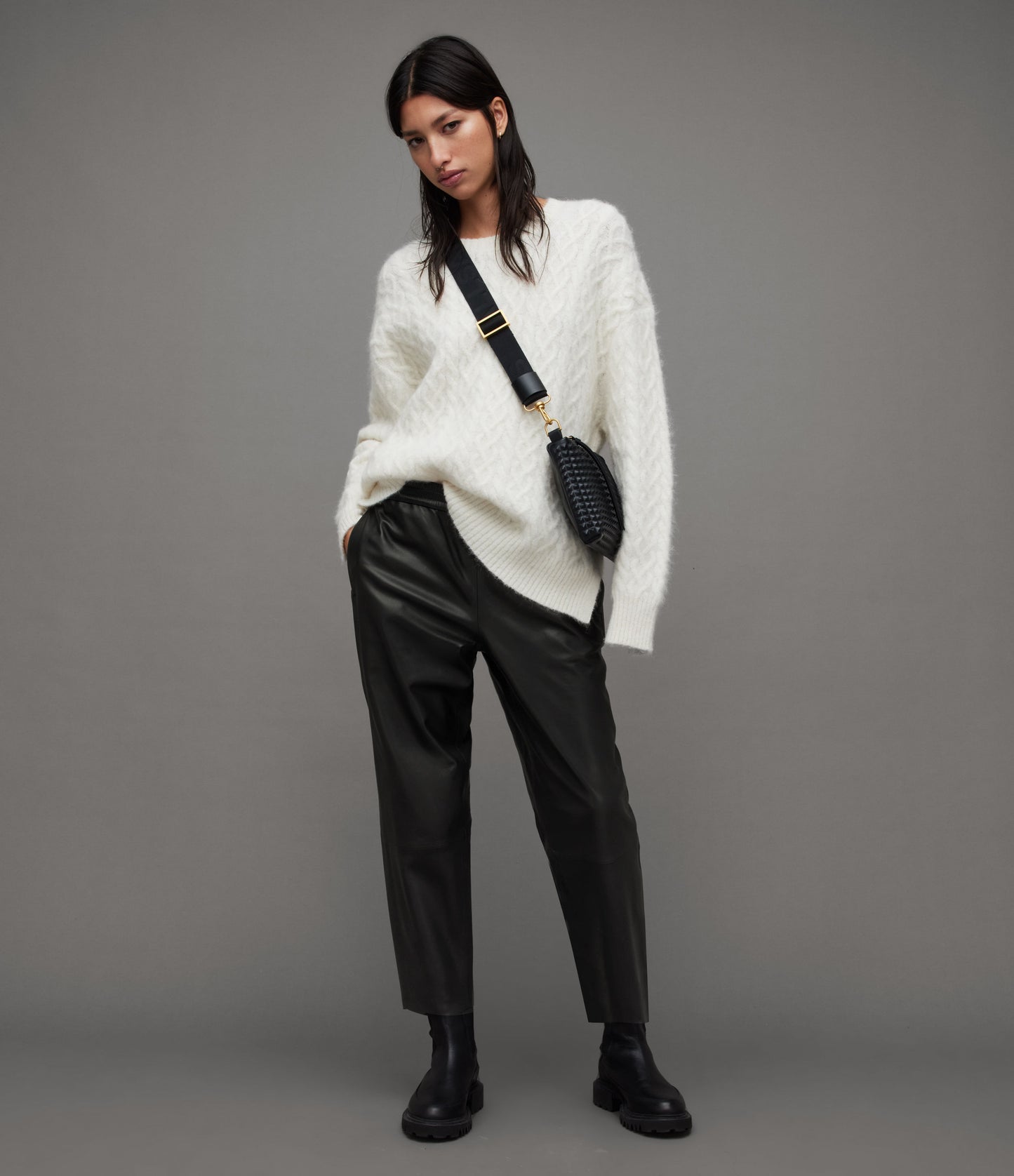 Jen Leather Jogger