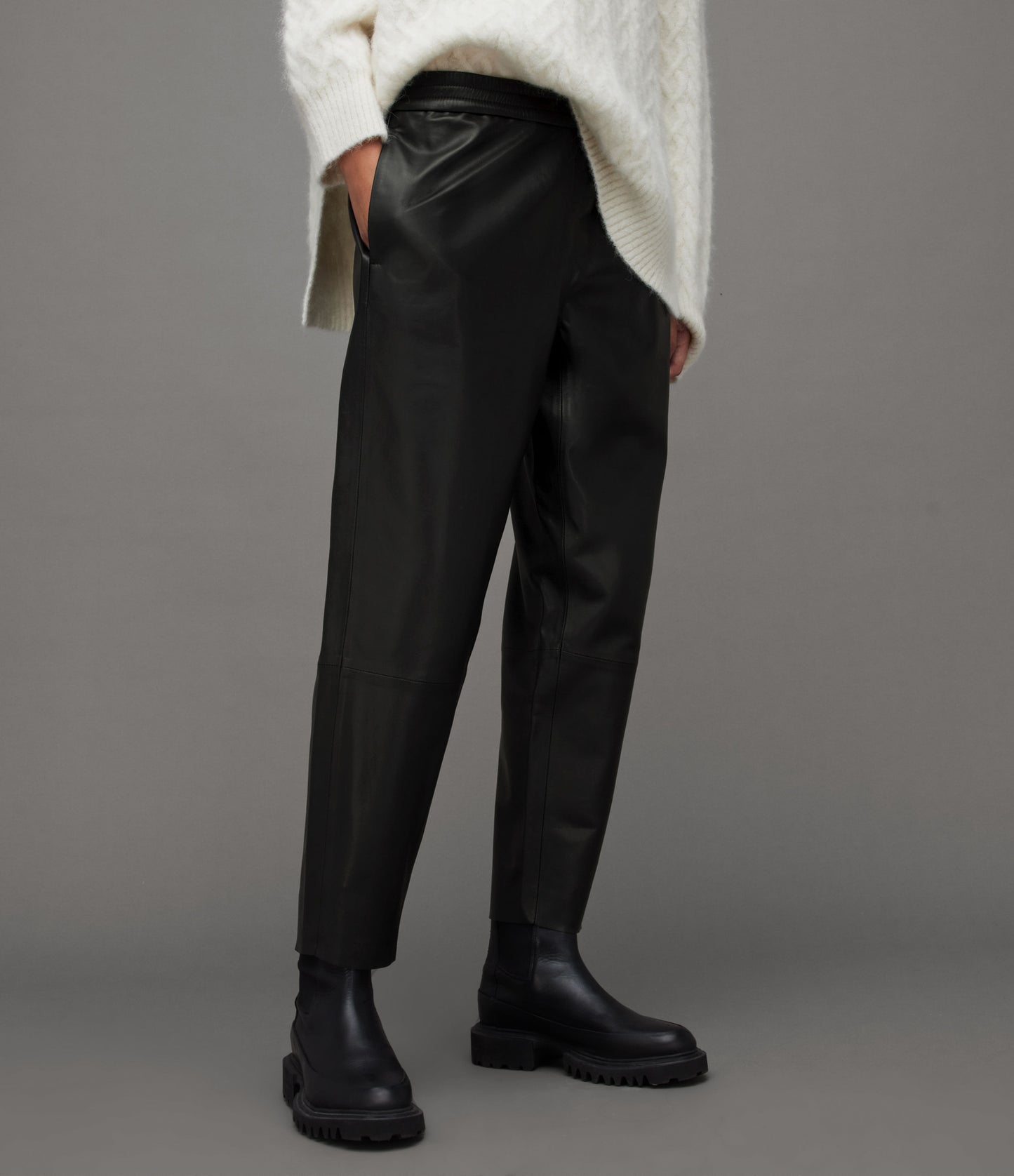 Jen Leather Jogger