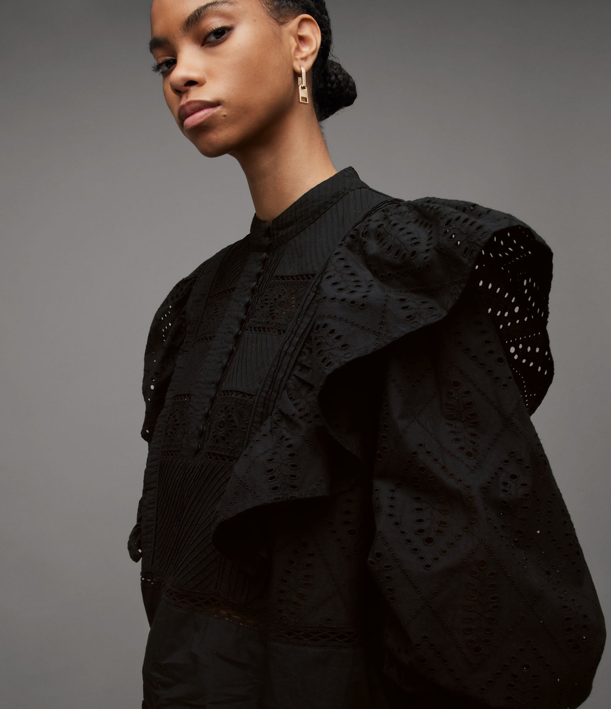 Aubrey Broderie Top - AllSaints Hong Kong